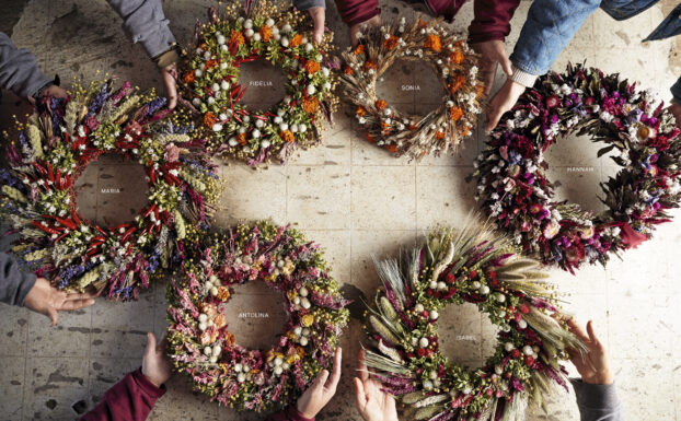 From the pages of Designing with Dried Flowers: Wreaths
