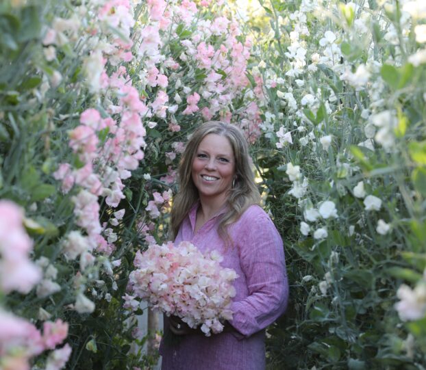 Marryn Mathes of The Farmhouse Flower Farm and author of Sweet Pea School