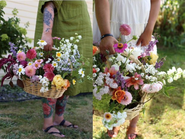 Scenes from the Floral Immersion workshop at Petal & Pitchfork Farm (c) Rachel Wardley