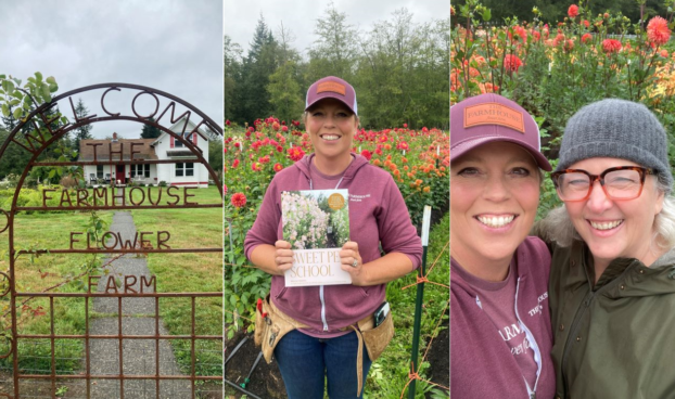 Marryn Mathes of The Farmhouse Flower Farm and Debra Prinzing of Slow Flowers Society